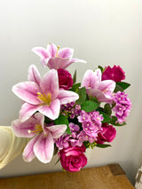 Mixed Rose Lily Hydrangea Bush