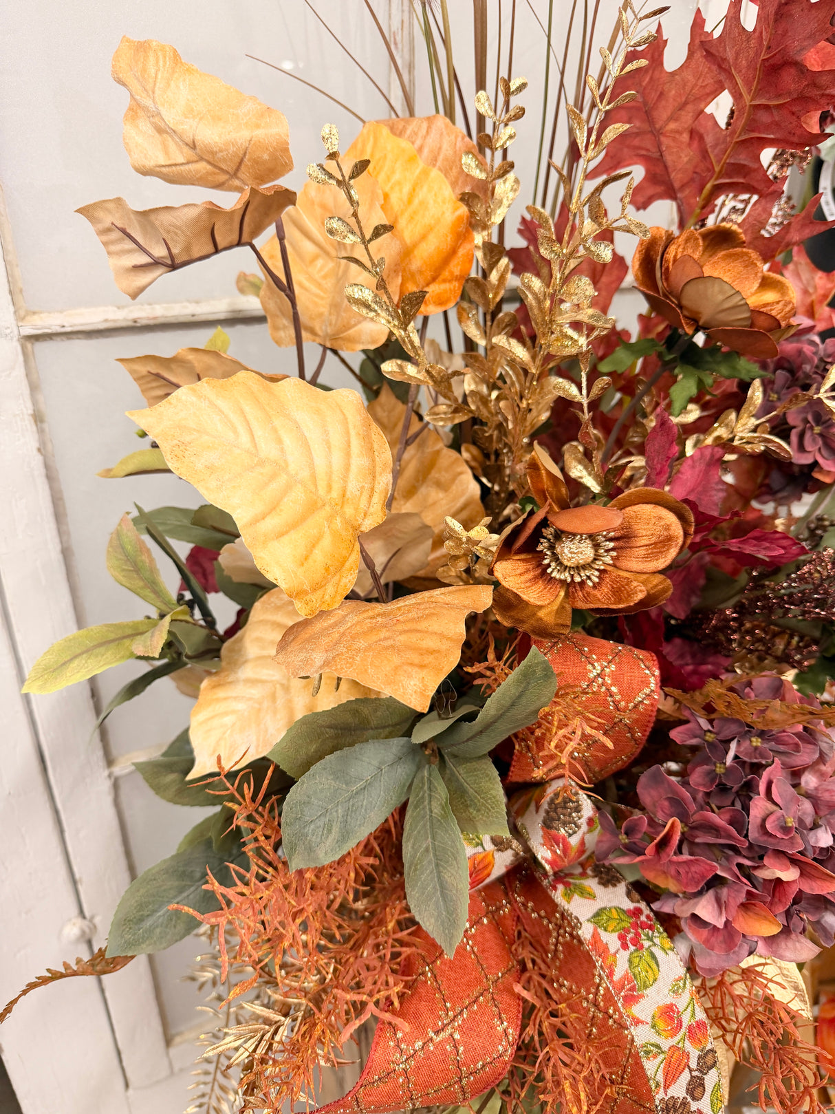 33" Fires of Fall Porch Pot