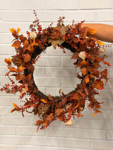24" Pinecone Fall Mixed Wreath