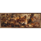 Woodland Fox In Autumn Brush Wood Art