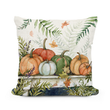 Pumpkin Table and Ferns Indoor/Outdoor Pillow