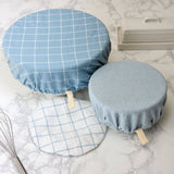 Dusty Blue Dish Covers Set of 3