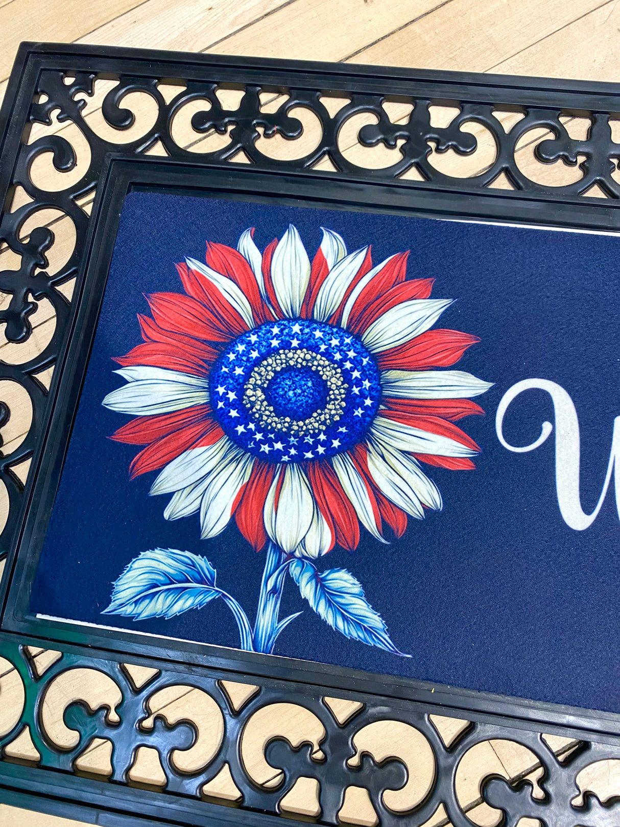Patriotic Vibrant Sunflower Sassafras Switch Mat