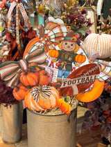 Scarecrow Nutcracker Garden Stake