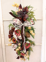 31" Fall Spice Teardrop Swag