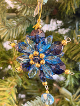 Blue Acrylic Blossom Drop Ornament