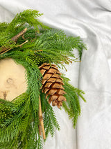 22" Real Touch Fine Pine Candle Ring