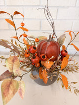 12" The Cozy Pumpkin Centerpiece
