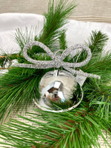 Metal Holiday Bell Ornament with Bow