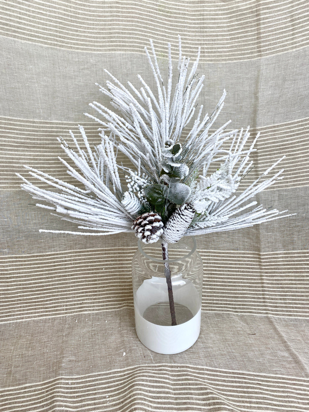 Snowy Winter Pine Spray