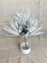 Snowy Winter Pine Spray