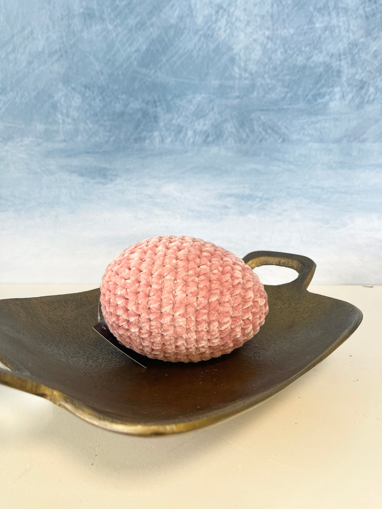Large Pink Crochet Easter Egg