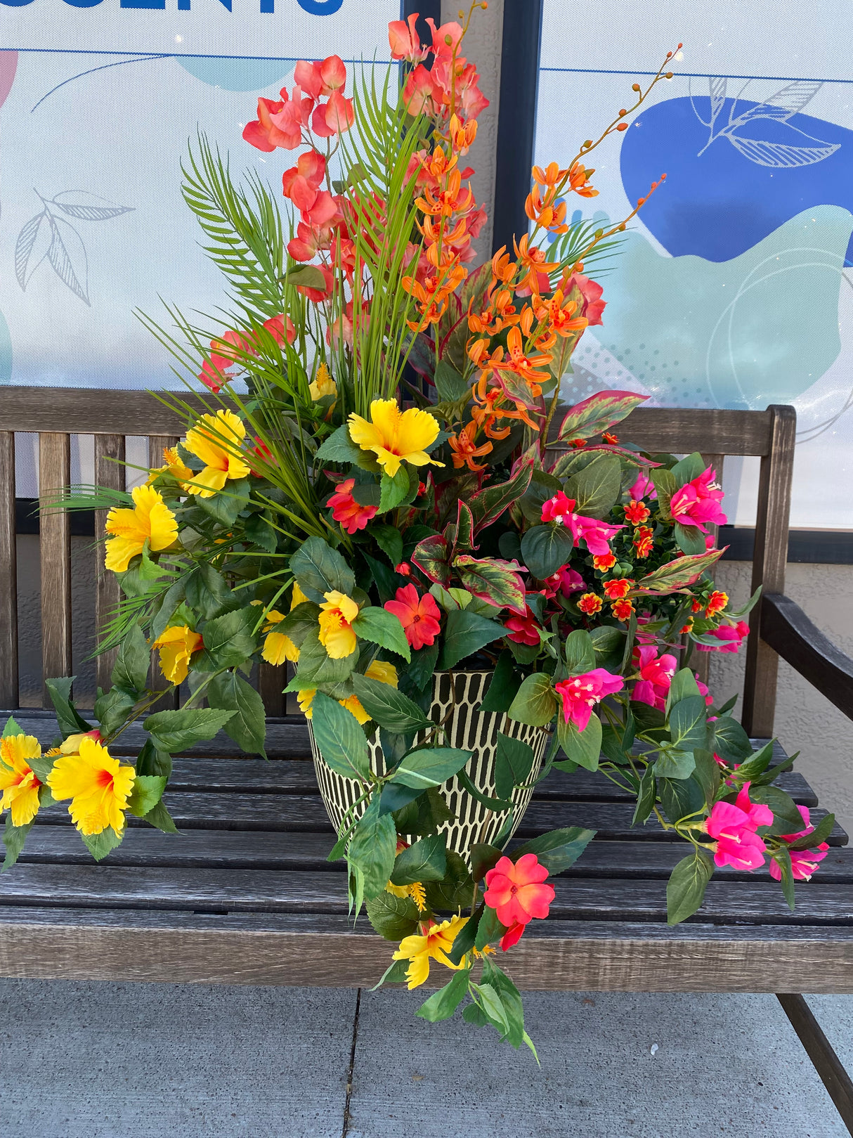 35" UV Protect Jungle Love Porch Pot