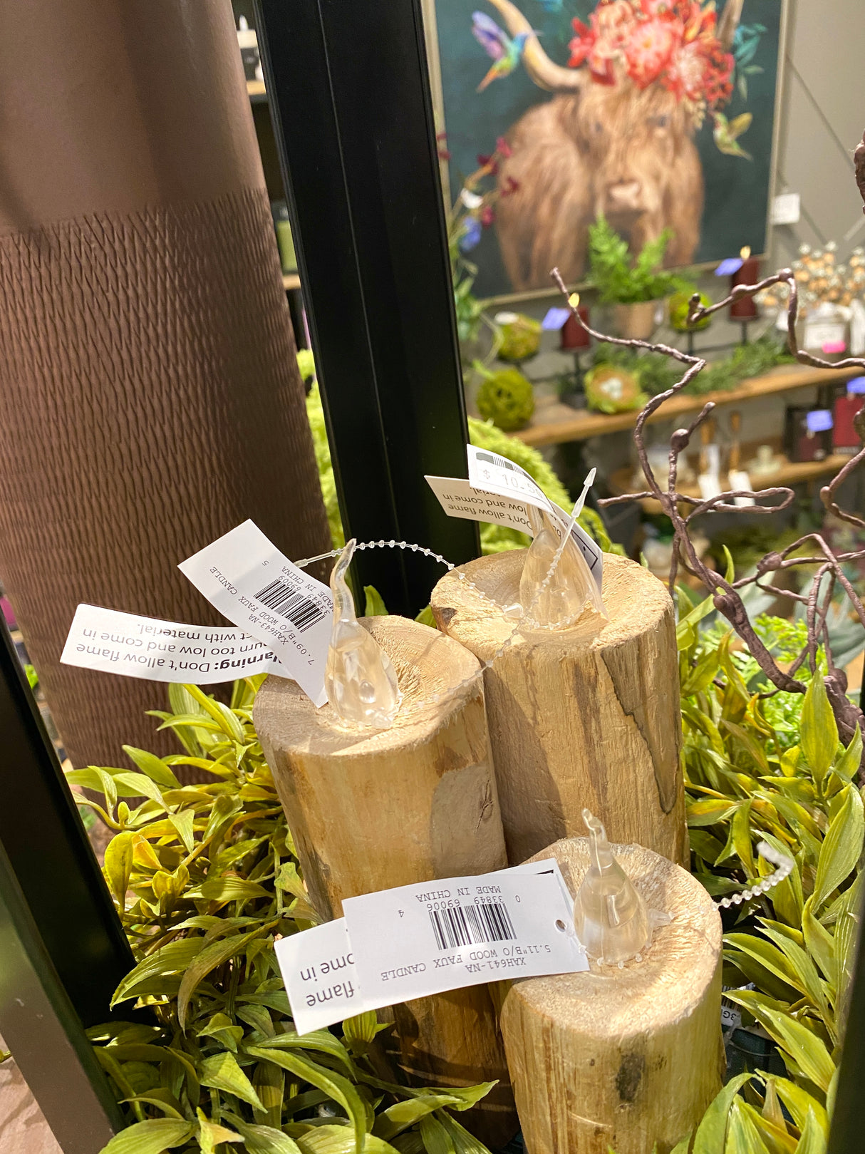 Small Wooden Faux Candle