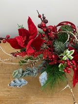 22" Red Sparkle Season Centerpiece