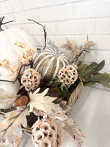 30" Gathering of Pumpkins Basket