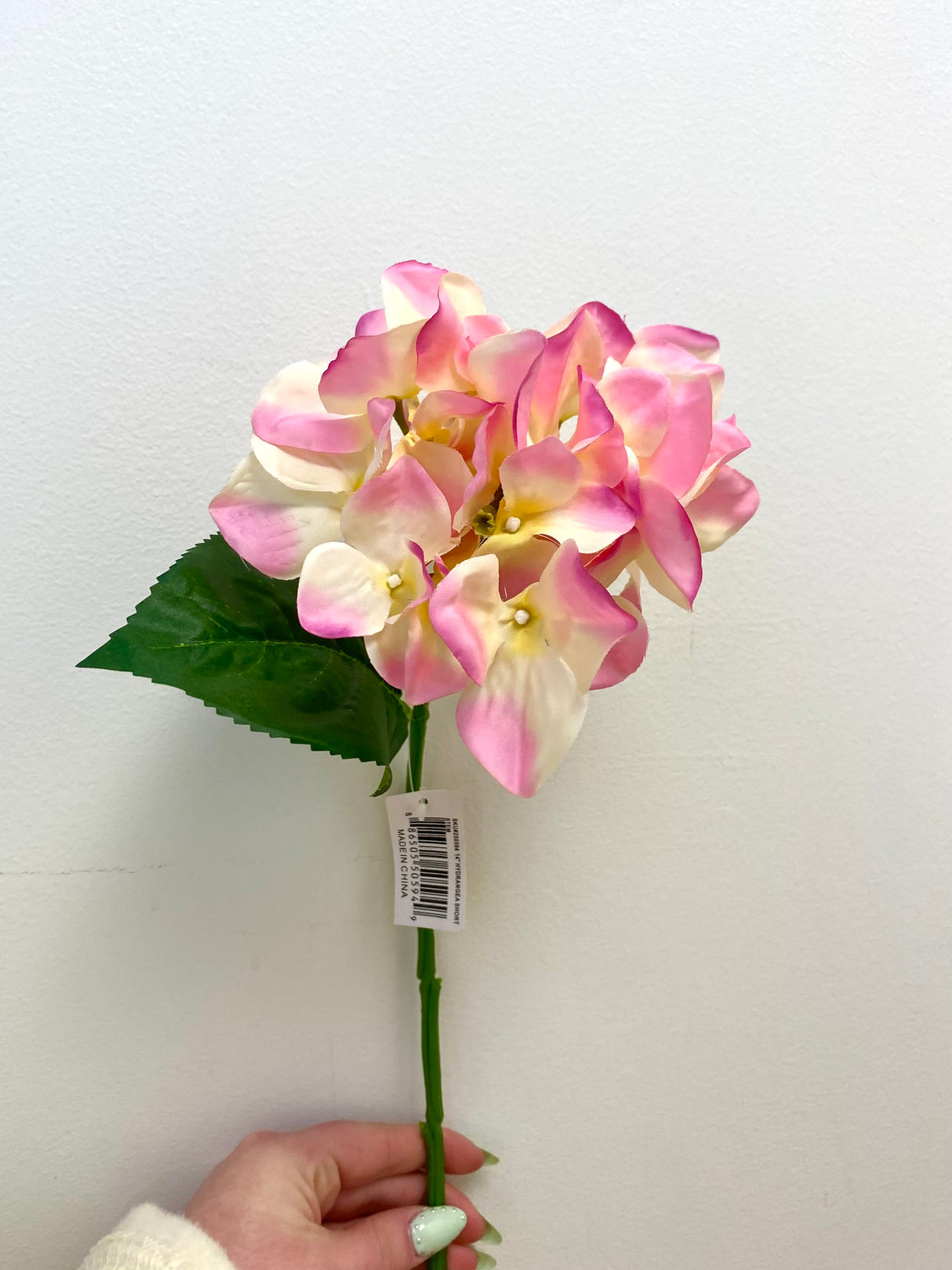 Blossom Pink Hydrangea Stem