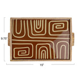 Design Enameled Mango Wood Tray