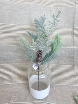 Snowflake Frosted Pine Pick