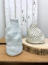 Coarse Stoneware Organic Vases Set of 2