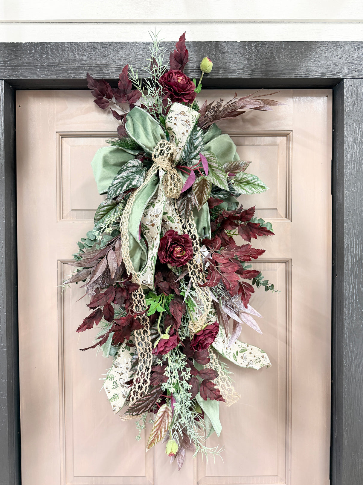 38" Sage Harvest Serenade Swag