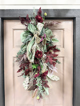 38" Sage Harvest Serenade Swag