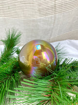 Small Warm Iridescent Glass Ornament