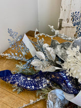 33" Frosted Holiday Grace Swag