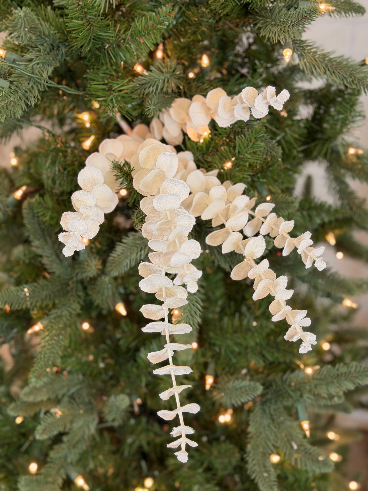 White Snow Eucalyptus Leaf Spray