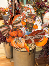 Scarecrow Nutcracker Garden Stake