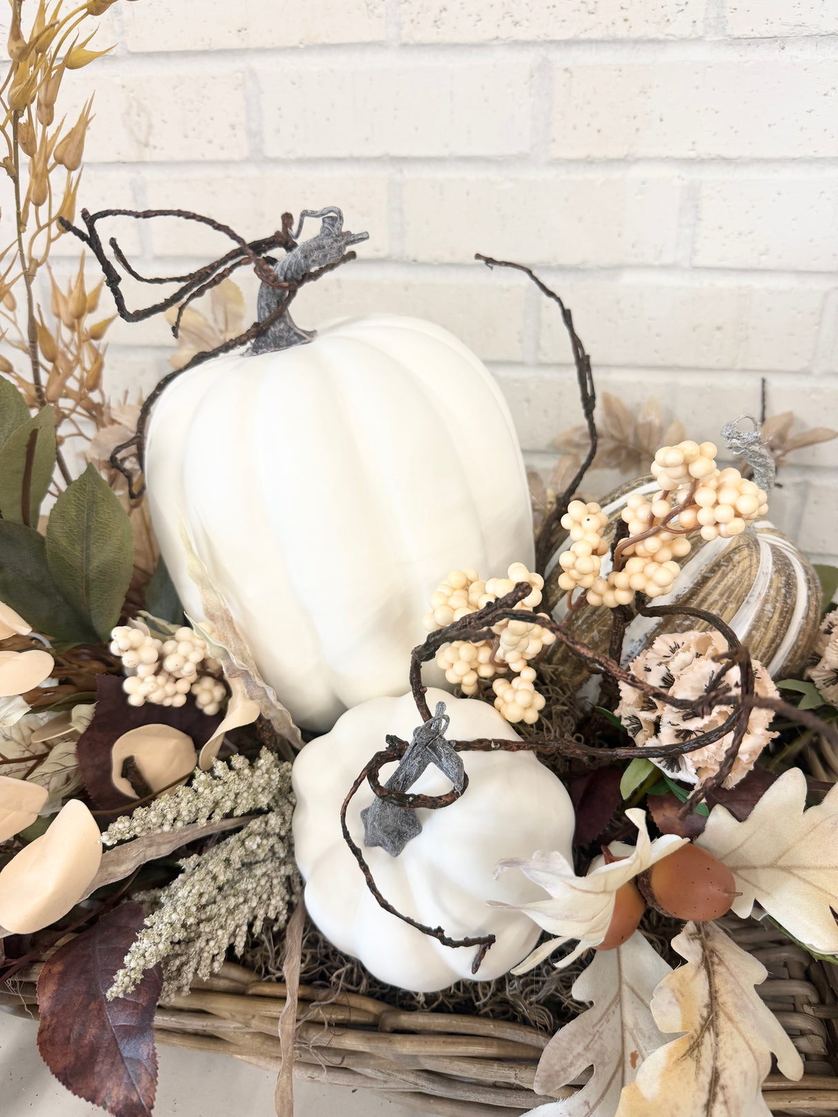 30" Gathering of Pumpkins Basket