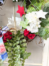 32" UV Protect Red, White & BOOM Wreath