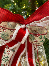 14" Winter Berries Bow