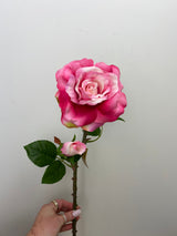 Pink Open Rose Spray