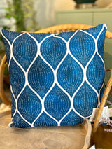 VivaStyle Gilded Blue Meadow Reversible Pillow