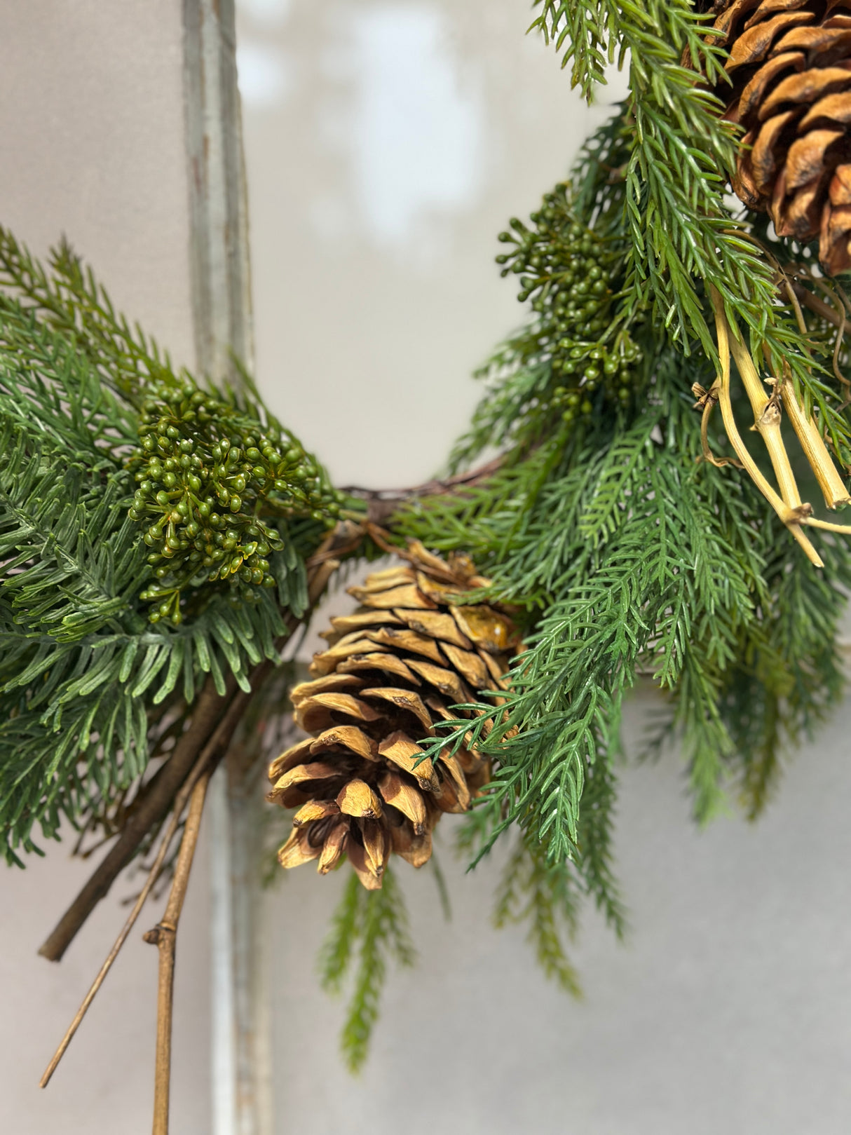 22" Real Touch Fine Pine Wreath