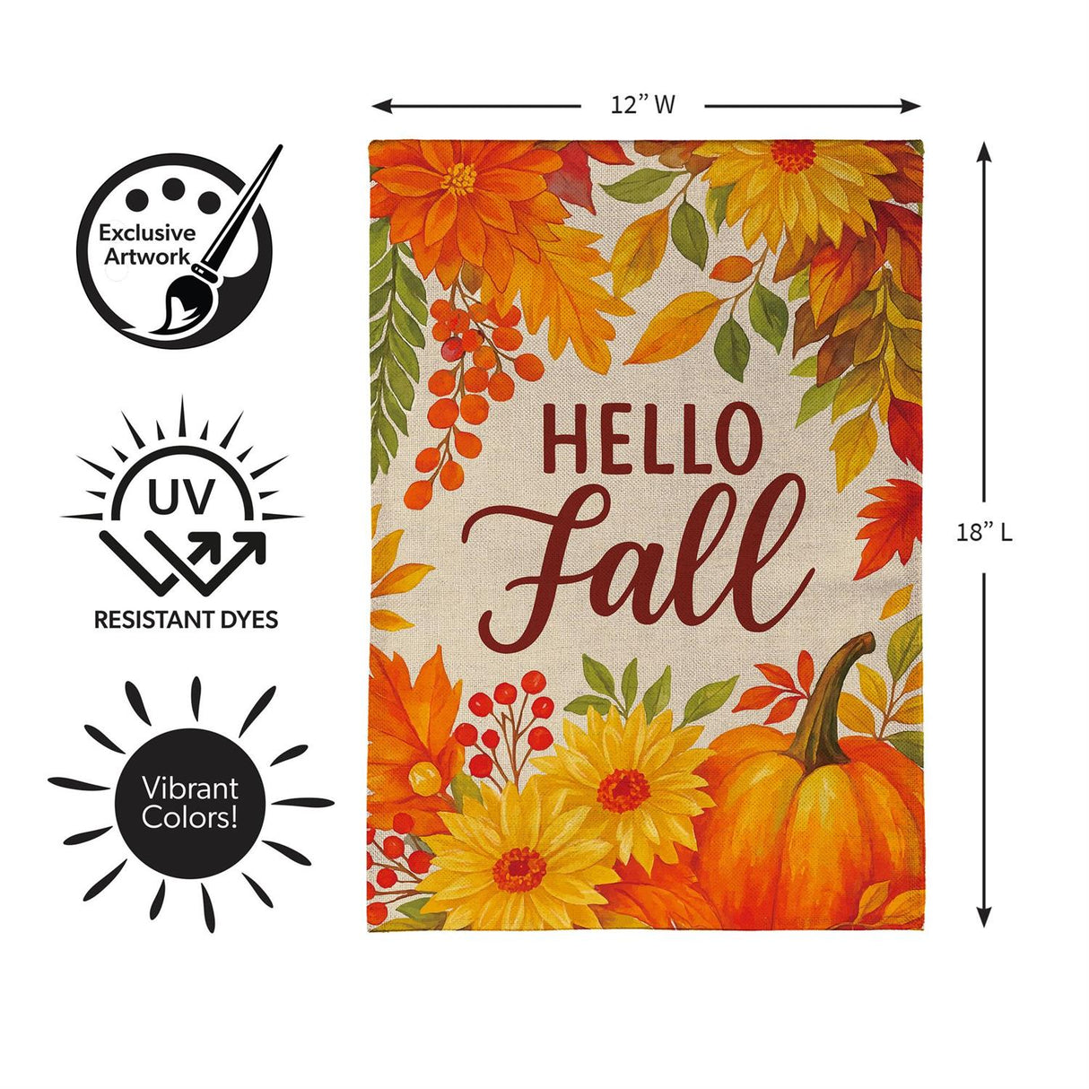 Fall Floral Bloom Garden Flag