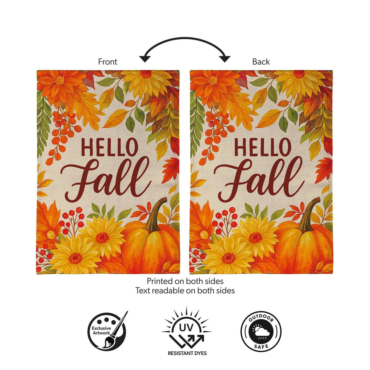 Fall Floral Bloom Garden Flag