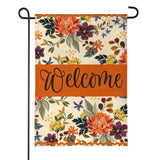 Fall Floral Welcome Garden Flag