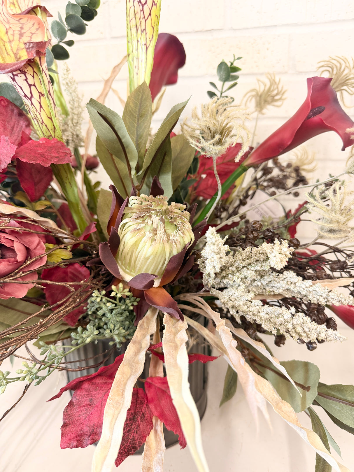 26" Burgundy Breeze Centerpiece