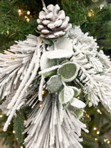 Snow Pine Euc Leaves Pick