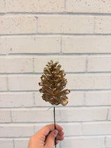 Gold Pinecone Pick