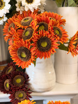 Orange Real Touch Sunflower Bundle