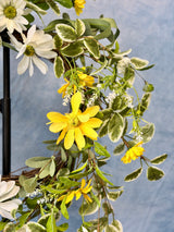 White & Yellow Daisy Wreath