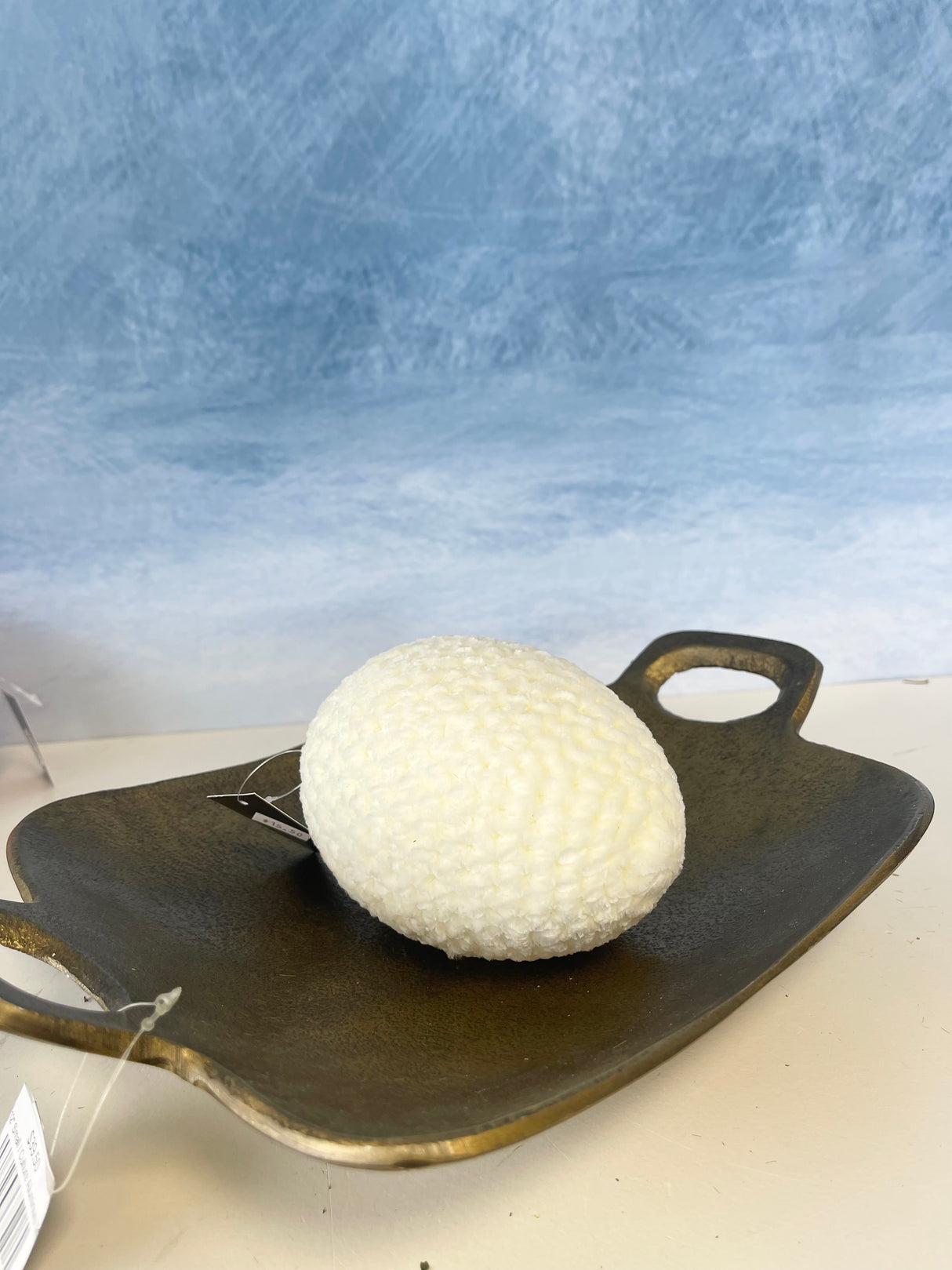 Large White Crochet Easter Egg