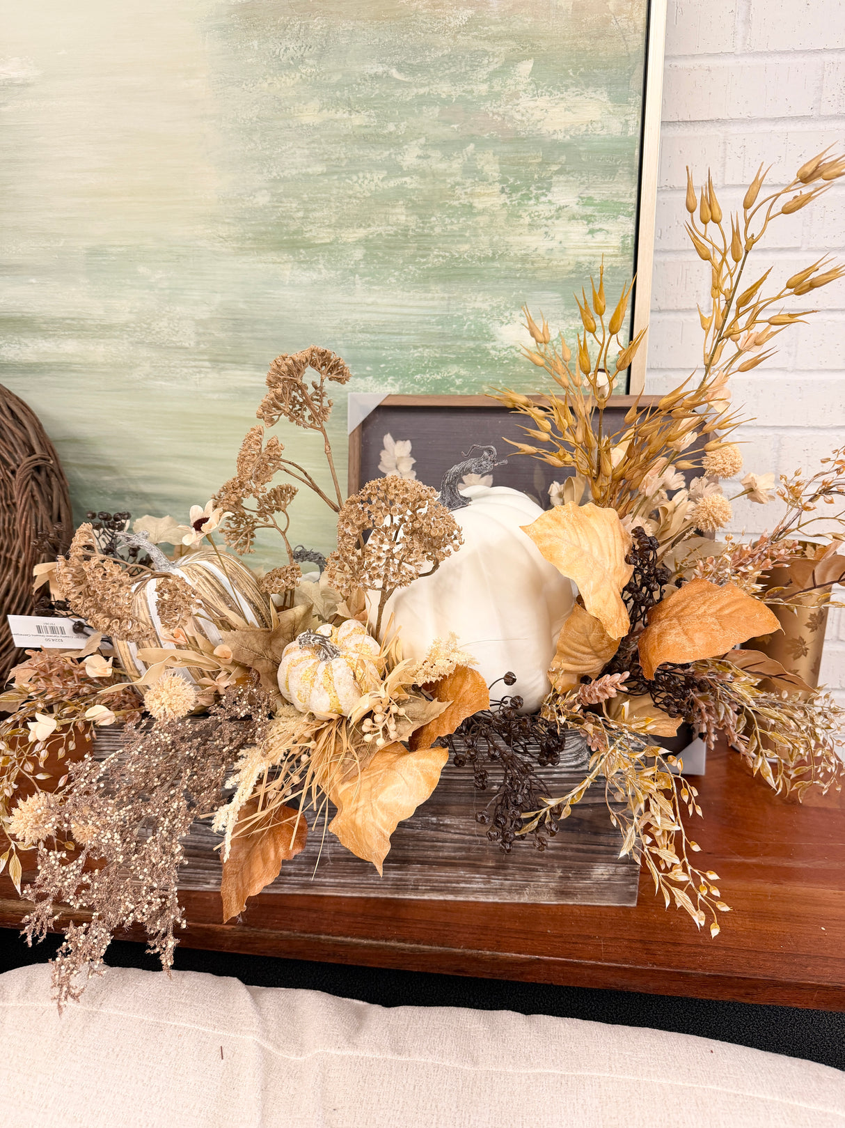 31" Creamy Harvest Dreams Centerpiece