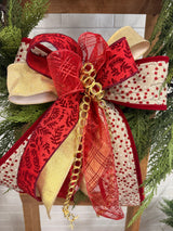 16" Burgundy Vines Bow