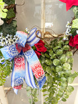 32" UV Protect Red, White & BOOM Wreath