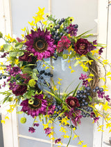 25" Purple Rain Garden Wreath