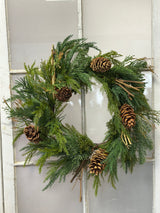 22" Real Touch Fine Pine Wreath